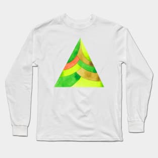 Green triangle Long Sleeve T-Shirt